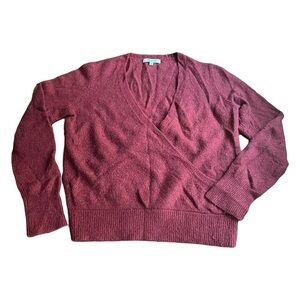 Madewell Burgundy V-Neck Sweater